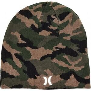 Hurley Icon Cuff Knit Beanie Camouflage One Size Fits Most